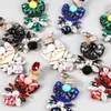 Shiny Rhinestone Geometric Dangle Earrings European Exaggerated Snake Round Drop Earings Women Party Jewelry Gifts
