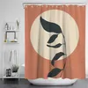 Nordic famous painting waterproof and mildew proof shower curtain printing bathroom 211119