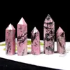Pilier de Quartz Rose brut et poli, ornements artistiques, pierre énergétique, baguette de guérison, tour de pierres précieuses, pointe de cristal brut