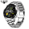 Lige BW0160 Smart Watch Men Fish Pressure Bloe Pressure Informazioni Sport Waterproof Smart Watch per Android iOS Phone2157134