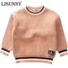 Autumn Winter 2021 Baby Boys tröja barn stickade kläder barn pullover jumper småbarn randig europeisk amerikansk stil boy6225404