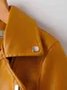 Vintage Pocket Ladies PU Läder Jackor Vår Cool Moto Stil Kvinnor Coats Loose Fashion Kvinna Jacka Girls Coat 210427