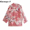 Women Vintage Totem Floral Print Casual Loose Shirts Female Long Sleeve Kimono Blouse Roupas Chic Blusas Tops 210521