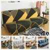 Elastic Anti-dust Sofa Bed Cover without Armrest Spandex Plaid Print Tight Wrap Folding Slipcover for Living Room Towel 211116