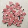 20mm * 15mm Assorted Trendy Bend Heart Natural Stone Charms Pendants För Halsband Tillbehör Smycken Making