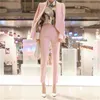 Eleganter Anzug Frauen Blazer Set Plus Size Langarm Casual Lose gekerbte Anzüge mit Hose Weibliche Korean Traje Mujer 210513