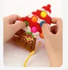 Tiktok Christmas Tree Shape Key Ring Sensory Bubble per Push its Poo-its pers Stress Relief Ball Keychain 8810709