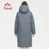 Astrid Women's winter parka Long Casual Natural fur mink down Minimalist style jackets for women coat plus size parkas AT-10089 211018