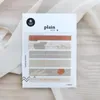 Hediye sargısı hobbisland yatay şerit kesme kalıpları çıkartmalar scrapbooking kağıt malzeme 3 sayfa/paket morandi renk yeşil sarı çıkartma