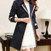 Long Trench Coat for Women Double Breasted Korean Style Streetwear Plus Size 3XL Black Spring Jacket Femme Mujer Chaqueta 210625