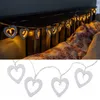 Drewno Love LED Light String Heart Girland Night Lampy Wróżka Ogród Wedding Party Outdoor Lighting Christmas Dzieci Dekoracje Y0720