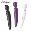 Vibrateurs NXY Satisfyer Wand Er Woman Big Magic Wand 10 vitesses G Spot Vibrateur Clitoris Stimulateur Super Vibrateur Silicone Ipx7 Uyo Sex Toys 0104