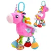 Unicorn Baby Rattles Teether Newborn Soft Plush Toys Baby Crib Hanging Toys Stroller Playing Toy Car Lathe Hanging KF076-1 210320