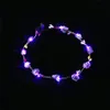 Blinkande LED -strängar Glow Flower Crown pannband Lätt party Rave Floral Hair Garland Luminous Wreath Wedding Flower Gift8588966