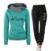 Two Piece Set Women Hoodies and Sweatpants Pullover Sweatshirts Female Tracksuit Autumn Spring Casual Outfits Suit Ladies 211116