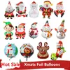 Wesołych Świąt Boże Narodzenie Balloons Santa Claus Xmas Party Decoration Aluminium Nadmuchiwane kulki Dla Dzieci Zabawki Świąteczne Dostawy 17 Wzory