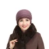 Fashion Warm Fur Headwear Women's Cap Lady Knitted Beanies Hat For Winter Bonnet Caps Beanie/Skull Eger22