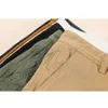 Sommarfjäder Vanlig passform Rakbyxor Män 100% Bomull Twill Enzym Tvättbyxor Klassisk Chinos SJ170995 210715