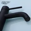 Bathroom Sink Faucets FRUD Arrival Basin Waterfall Faucet Single Handle Mixer Tap Bath Black Brass Water Y10159