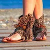 Sandaler Kvinnor 2021 Klipp Toe Kvinnor Sexiga Stövlar Ladies Casual Skor För Kvinna Tassel Sandal Rom Gladiator Sommar Kvinna Sandales