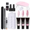 Nail Gel 150ML Extension Starter Set With 15 Ml X 7 Colours Suitable For Beginners111pcs Art Brush Tool Kit Stickers