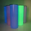 2021 tasses à café vierges de Sublimation lumineuse 20 oz paille minceur tasse bouteille d'eau Portable avec boîte d'emballage