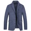Plus hommes coréen coupe ajustée arrivée coton Blazer costume veste bleu iwhanker taille mâle Blazers manteau mariage hommes costumes