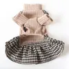 犬のドレスのストラップのデザイン秋冬の王女のセータードレス犬のための犬6072019ペット服の物資