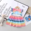 Vêtements de mode pour enfants Nouvel été bébé filles vêtements enfants rayé robe mignonne enfant en bas âge décontracté vêtements de sport pour bébés costume de sortie Q0716