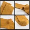Verkoop herfst winter mannen warm voor man kleurrijke hoge kwaliteit dubbele naald casual sporten sokken 5 paren