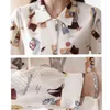 Высококачественные блузки мода с длинным рукавом старинные шифоновые блузка элегантный офис леди одежда вскользь дама верхняя рубашка 7129 50 210521