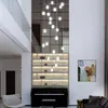 Lampade a sospensione Moderna semplice sfera di vetro LED Lampadario indoor villa soggiorno scala illuminazione lobby clubhouse decor Luci sospese