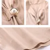 Корейские женские блузки шелковые топы женщины без рукавов рубашки сатин блузка рубашка галстук белый плюс размер XXXL 210427