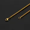 Gold Black Silver Color Horsewhip Metal Chains Necklace Women Men Lobster Clasp Choker Without Pendant Jewelry DIY Accessories206h