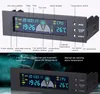 Controlador de velocidad del ventilador de 5,25 pulgadas, Panel LCD frontal, 3 ventiladores, Sensor de temperatura de CPU/HD/SYS 8W