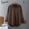 Syiwidii Houndstooth Shirts Women Tops韓国のファッション長袖