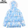 2021 Män Parapara Jacka Hip Hop Streetwear Tie Dye Padded Jacket Harajuku Bomull Casual Hooded Jacket Coat Winter Outwear Warm