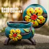 Korean Style Succulent Plants Pot Flowerpot Hand Painted Flowerpot Ceramic Breathable Planter Container Home Garden Decor 210615