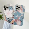 Retra Flower Leaves Cases Voor de Samsung S20 FE S21 Plus S10 S8 S9 A52 A72 A32 A51 A71 Toelichting 20 10 Plus Soft Back Phone Cover
