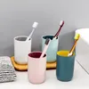 Nordic Zwei-farbe Bürsten Tasse Badezimmer Mundwasser Hause Kunststoff Einfache Paar Zahn Tank Waschen Tassen