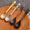 Vintage Alloy Coffee Spoon Crown Palace Carved Dining Bar Tabell Provse Small Tea Glass Sugar Cake dessert Nerivirised Spoons SCO6705035