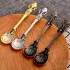 Vintage Alloy Coffee Spoon Crown Palace Carved Dining Bar Tabell Provse Small Tea Glass Sugar Cake dessert Nerivirised Spoons SCO6705035