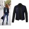 Casual Katoen Solid Jacket Dames Herfst Winter Rits Bomber Jaqueta Slanke Stiksels Gewatteerde Jassen Jassen Leisure Fashion 210507