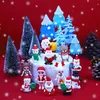 Other Festive & Party Supplies Merry Christmas Cake Decorations Cupcake Toppers Santa Claus Gift Snowman Fawn Tree Soft Pottery Year Baking