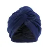 Femmes Satin doublure Turban torsion tête enveloppement couleur unie chapeau bandeau Turban musulman casquette foulard intérieur Hijab inde chapeaux