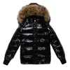 Baby Children's Down Jacket Boys and Girls Winter - 30 graders tjock naturlig tvättbjörnläder krage 1-16y 211027