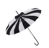 10pcs Princess Sun Umbrella Red/Black Stripe Pagoda Umbrellas Wedding Sun-Umbrella Parasol Wholesale Copa De Rebote SN2705