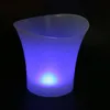 Ice Buckets and Coolers Multicolor 5L Waterproof Plastic LED Bucket Color Bars Nattklubbar Light Up Champagne Beer Night Party226V