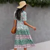 Resort Style Robes Boho Dress Summer Sundresses Vintage Pareo Beach pour les filles Sundress Vêtements Exotique Femme Robe Vêtements Maxi 210712
