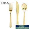 12Pcs Plastic Knife Fork Disposable Cutlery Wedding Birthday Valentine Day Party Grand Event Dinnerware Sets Home Flatware Factory price expert design Quality